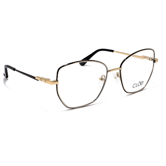 Lentes Cloe Metal Dorado / Negro Armazón Oftalmico 51219