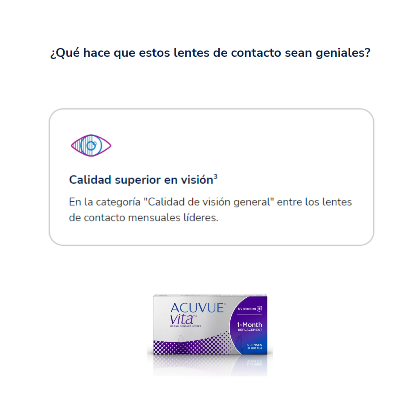 Lentes de Contacto ACUVUE VITA® Con HydraMax® Esféricos